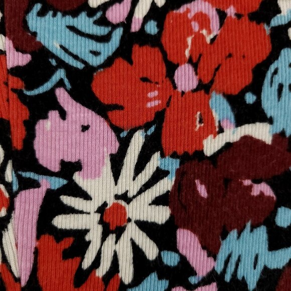 Free People Fit and Flare Dress Size XS Key to Your Heart Floral Mini Ribbed - Picture 11 of 15